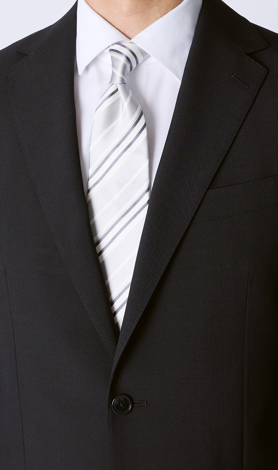 シングルスタンダードサマーフォーマル【YA/A/AB/BE】【清涼】【Plastics Smart】 ブラック 体型:A体(標準型),号数（身長）:3号(160cm)