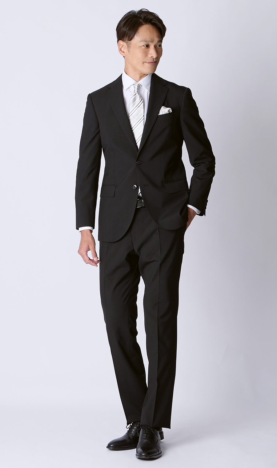 シングルスタンダードサマーフォーマル【YA/A/AB/BE】【清涼】【Plastics Smart】 ブラック 体型:A体(標準型),号数（身長）:3号(160cm)