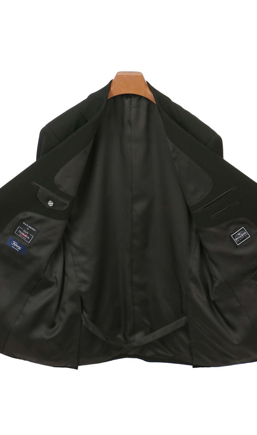 シングルスタンダードフォーマル【E体】【キング】【DORMEUIL】 ブラック 体型:E体(大きいサイズ),号数(身長):4号(165cm)