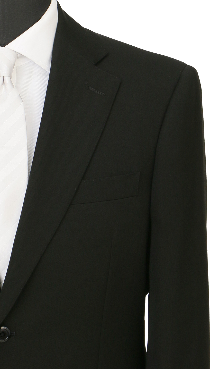 シングルスタンダードフォーマル【E体】【キング】【DORMEUIL】 ブラック 体型:E体(大きいサイズ),号数(身長):4号(165cm)