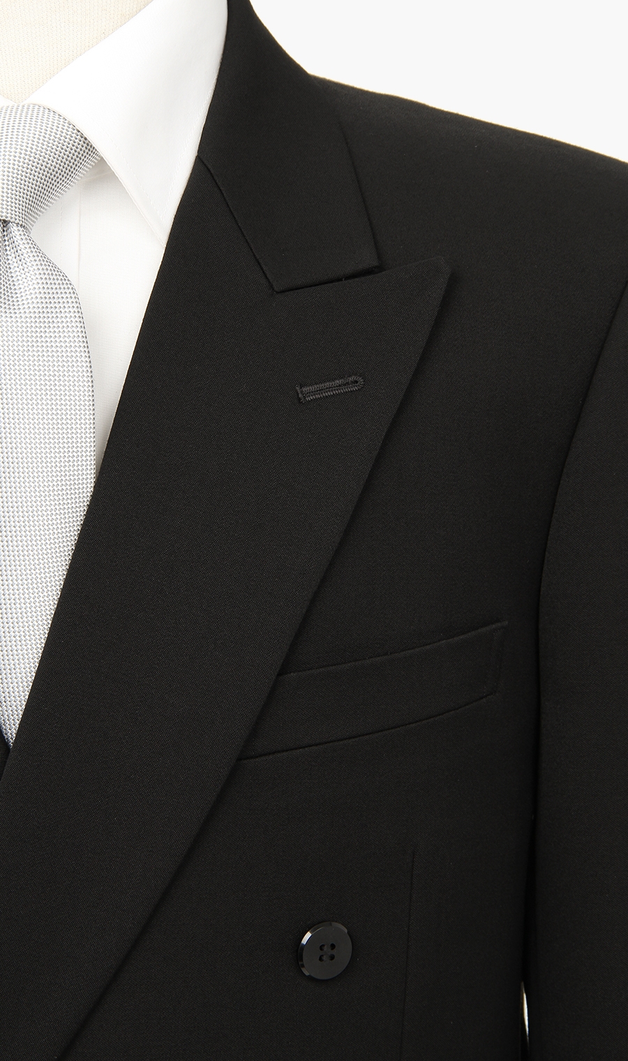 ダブルスタンダードフォーマル【スモール】【御幸毛織】 ブラック 体型:BE体(ゆったり型),号数（身長）:2号(155cm)