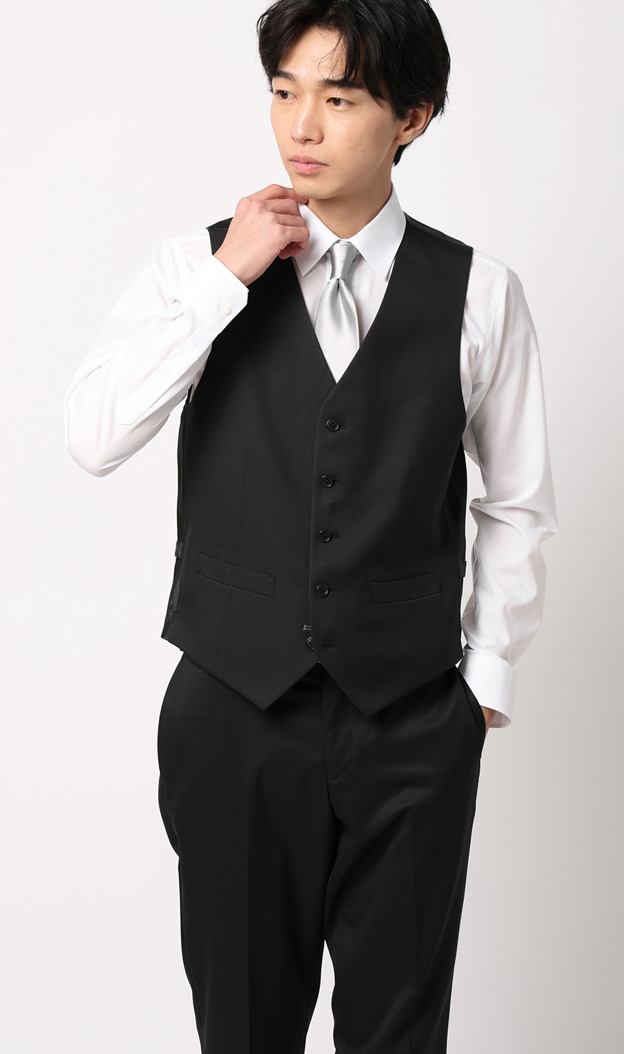 リバーシブルベスト【シングル】【Plastics Smart】 ブラック SS