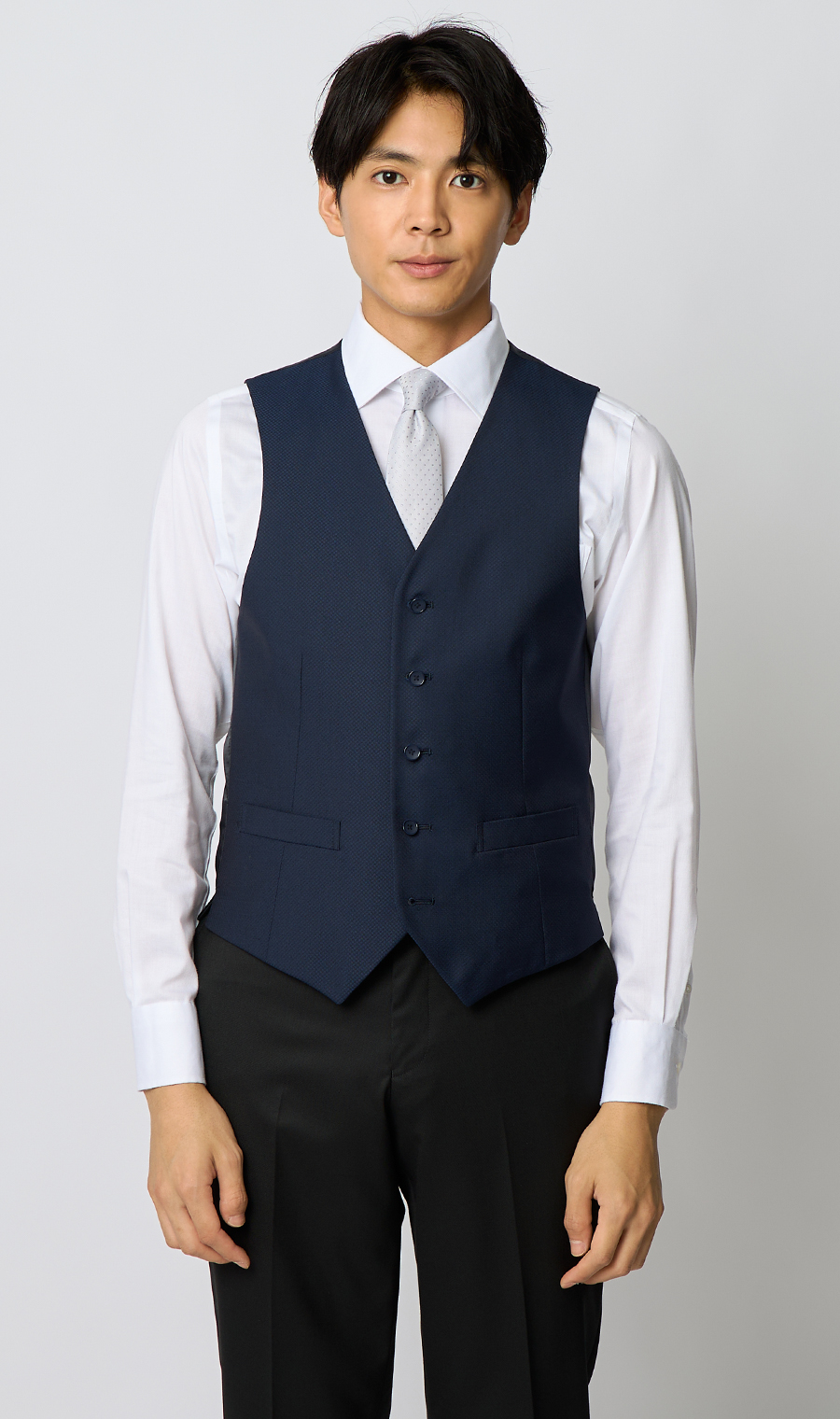 スタイリッシュベスト【シングル】 ネイビー Wide 3L