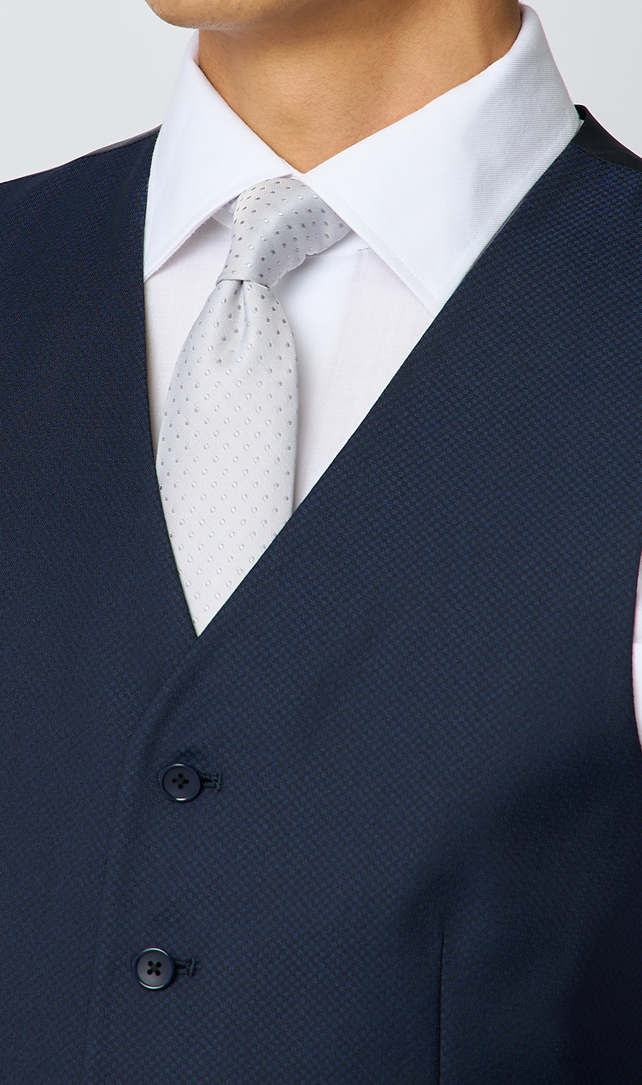 スタイリッシュベスト【シングル】 ネイビー Wide 3L