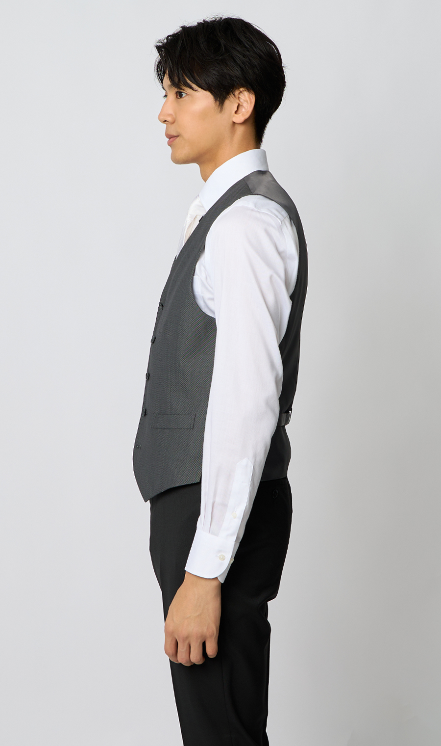 スタイリッシュベスト【シングル】 グレー Wide 3L