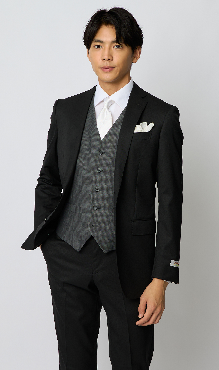 スタイリッシュベスト【シングル】 グレー Wide 3L