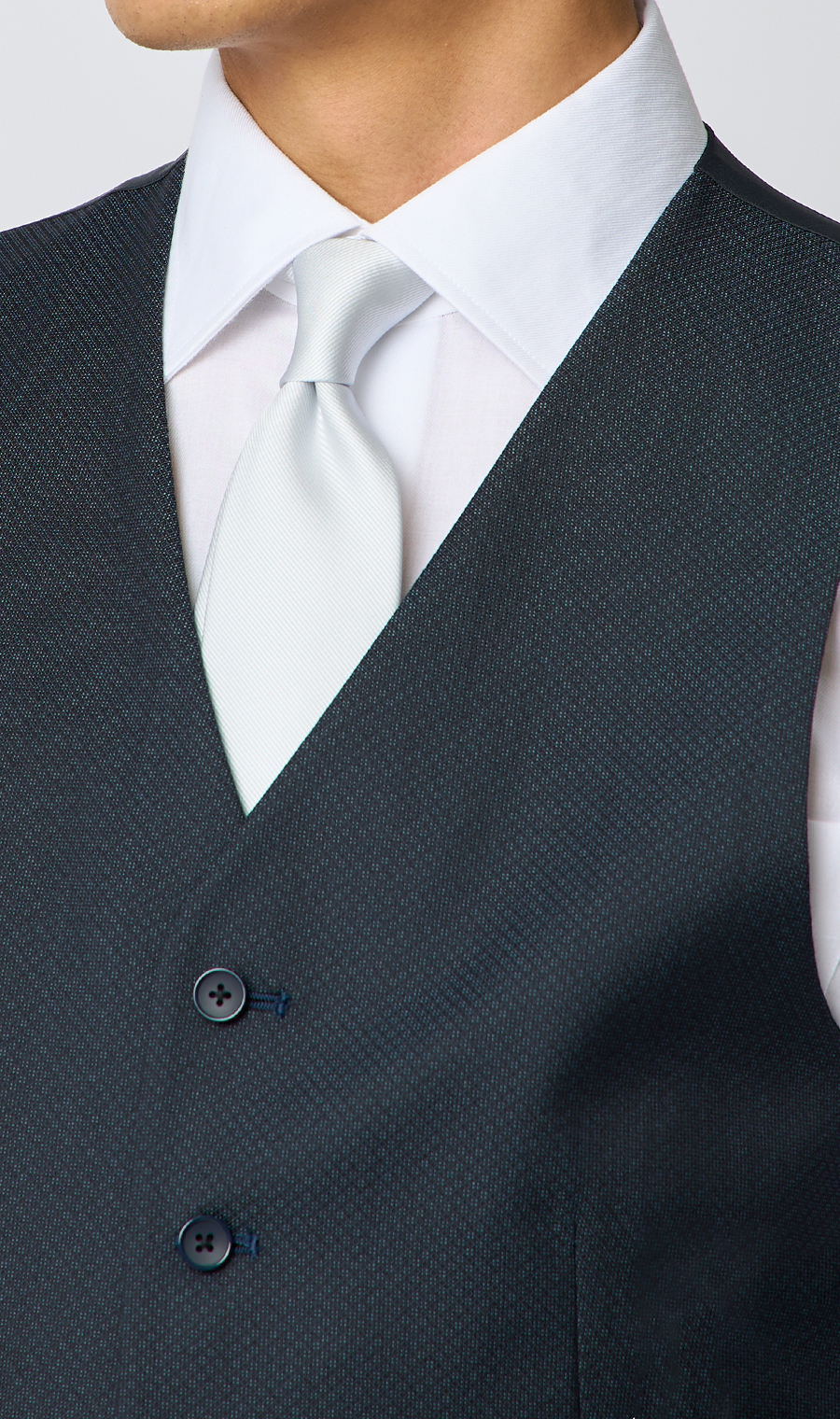 スタイリッシュベスト【シングル】 ネイビー Wide M