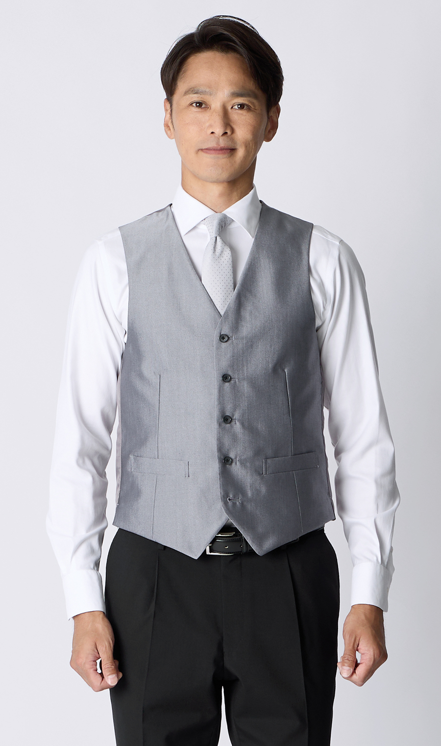 スタイリッシュベスト【シングル】 ライトグレー S