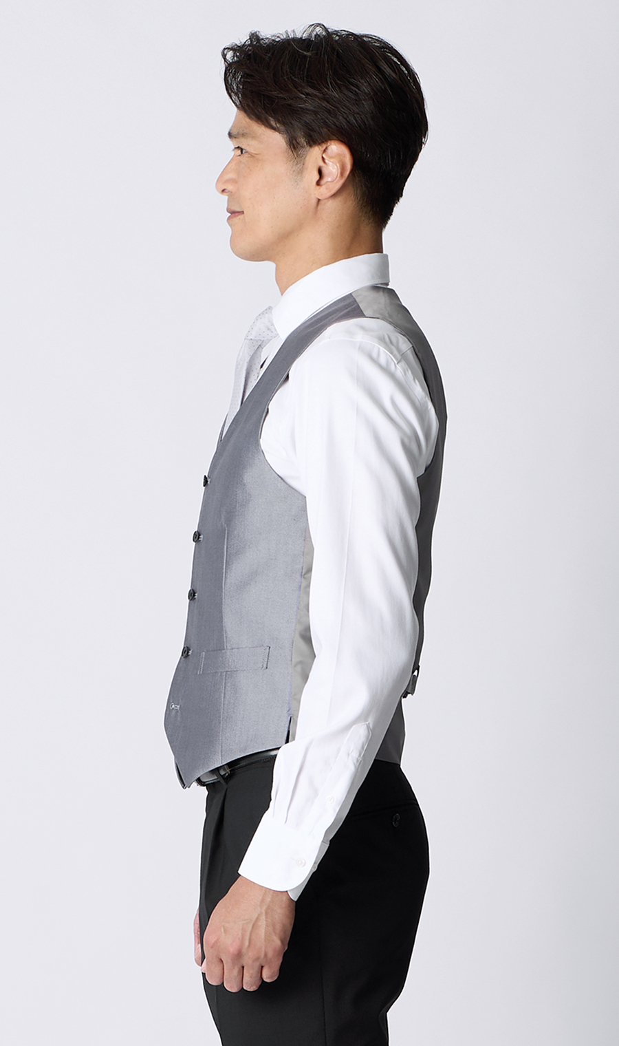 スタイリッシュベスト【シングル】 ライトグレー S