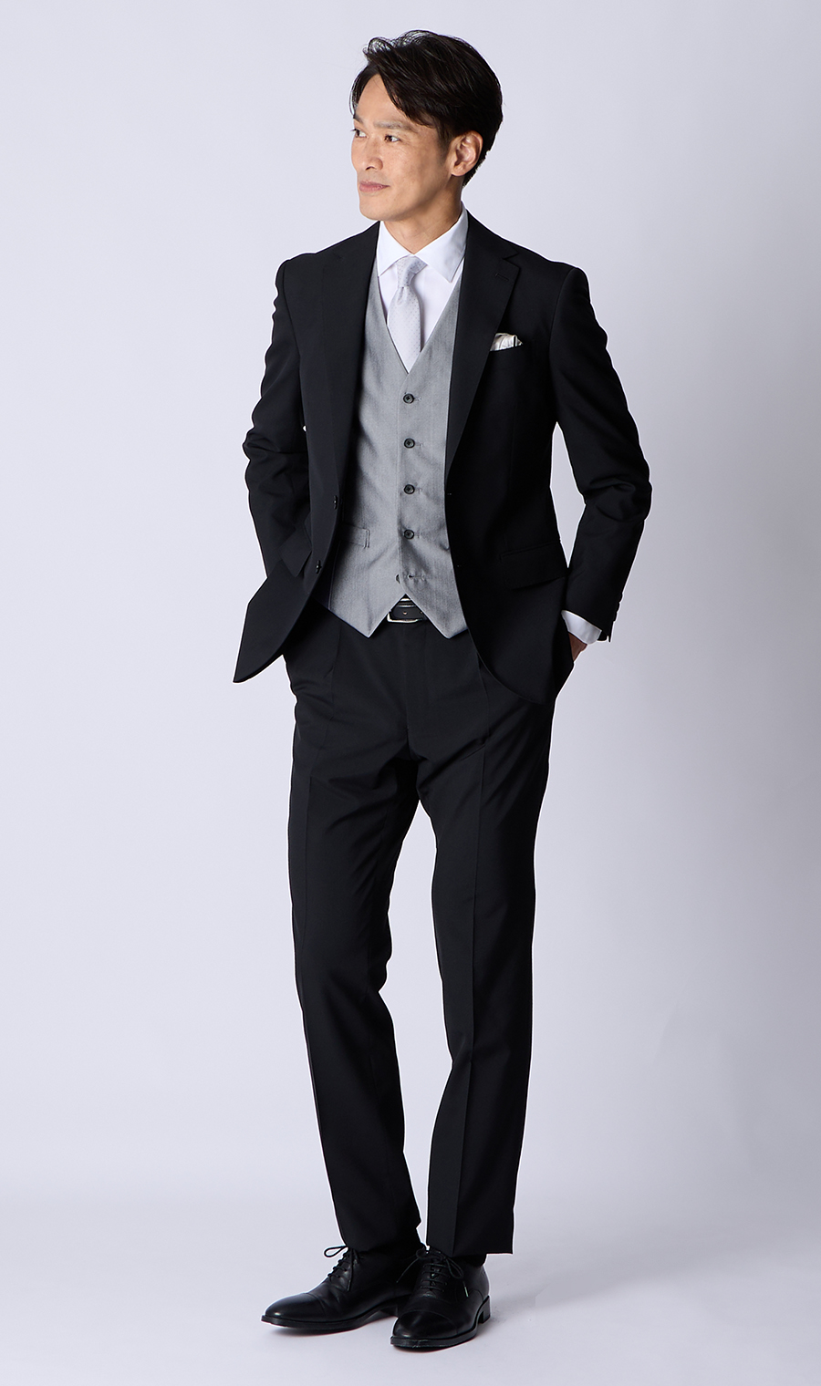 スタイリッシュベスト【シングル】 ライトグレー S