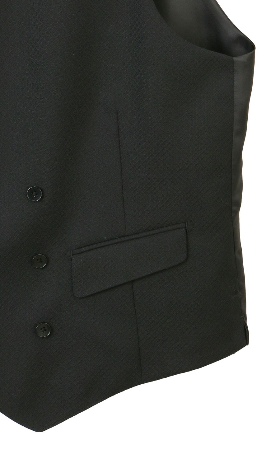 スタイリッシュベスト【ダブル】 ブラック S