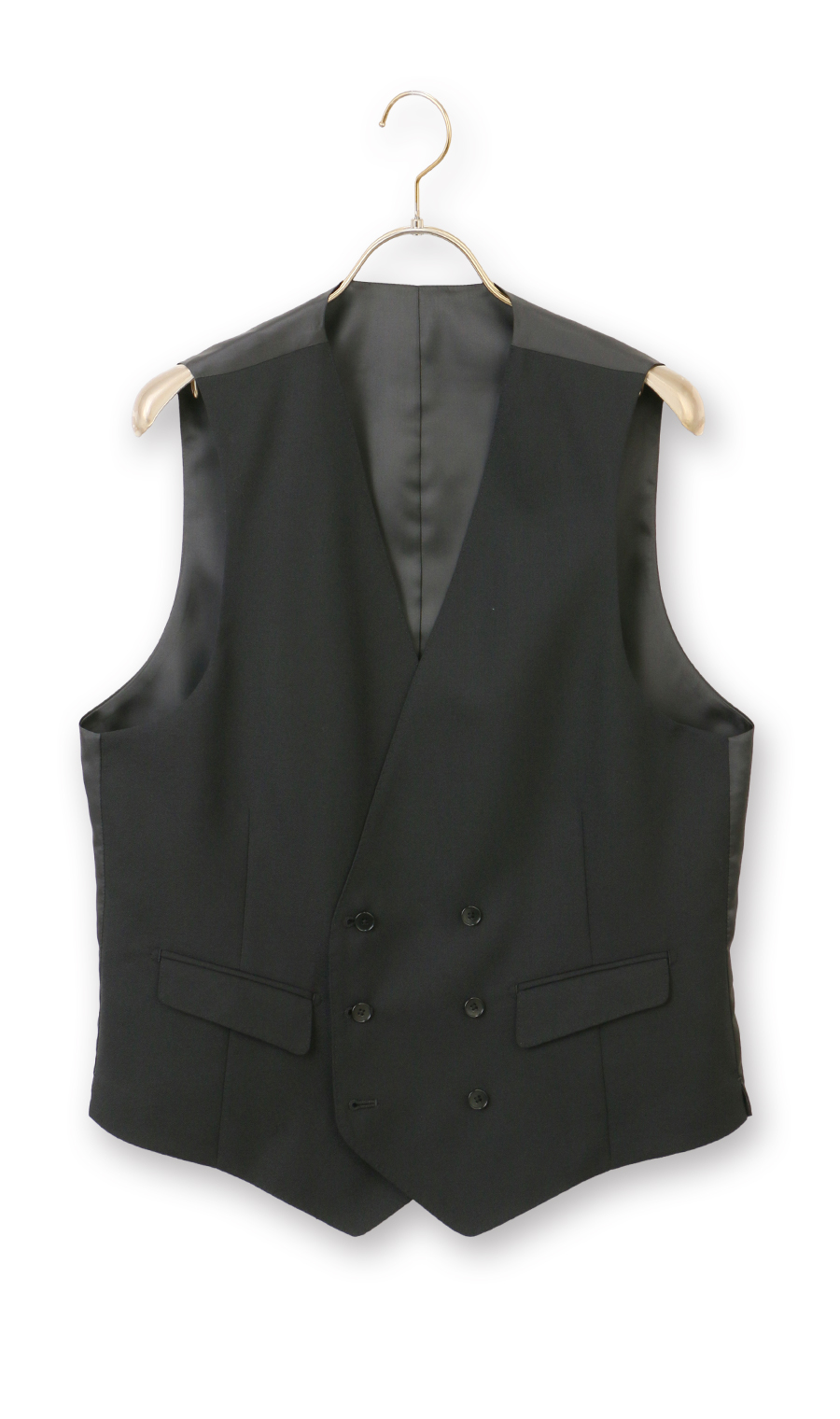 スタイリッシュベスト【ダブル】 ブラック S