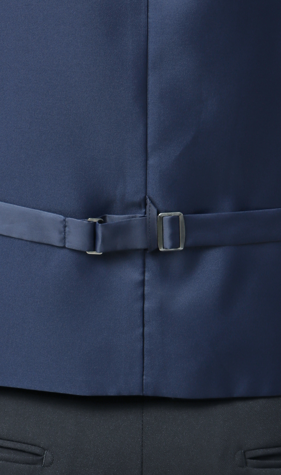 スタイリッシュ襟付きベスト【シングル】 ネイビー S