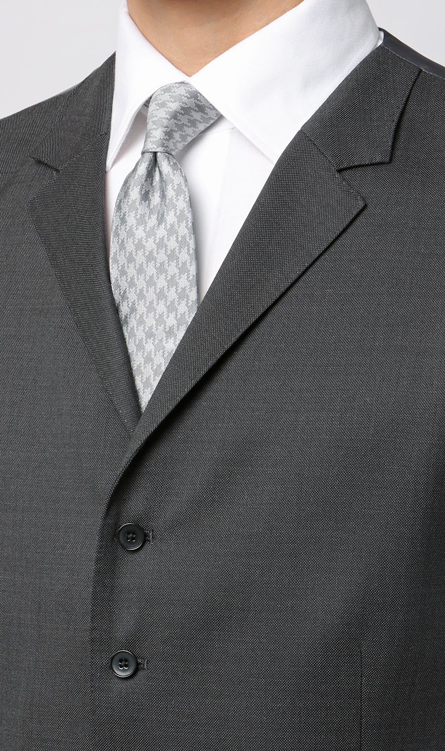 スタイリッシュ襟付きベスト【シングル】 チャコール S