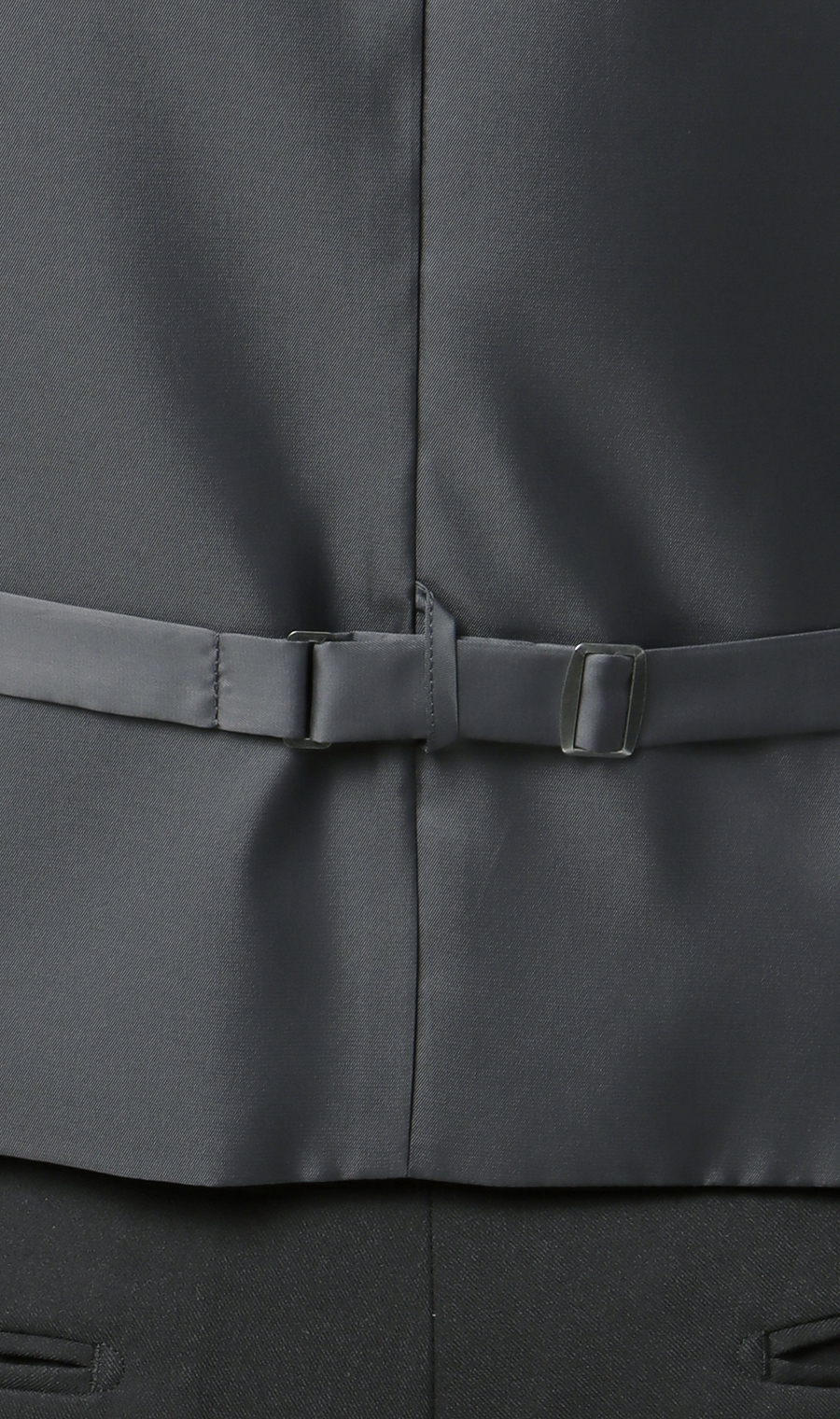 スタイリッシュ襟付きベスト【シングル】 チャコール S