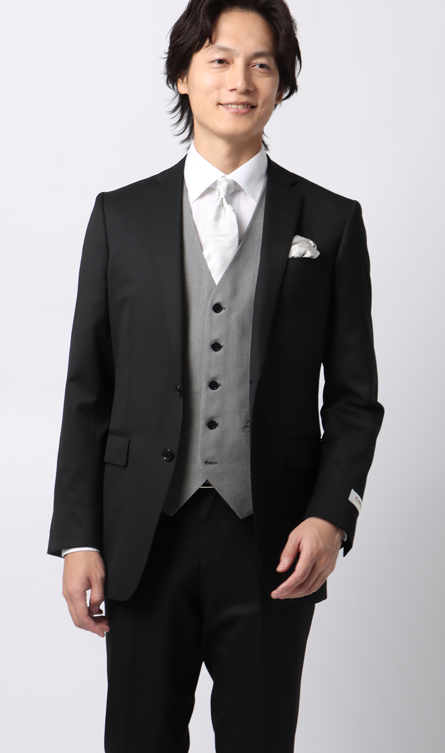 セレモニーベスト【シングル】 グレー Wide 3L