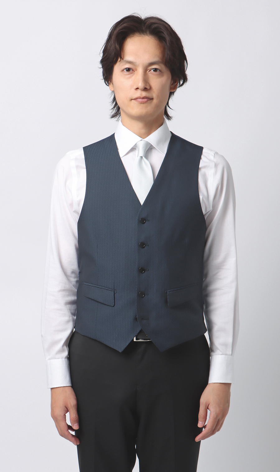 スタイリッシュベスト【シングル】【Plastics Smart】 ネイビー S