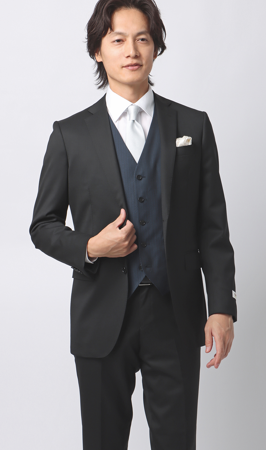 スタイリッシュベスト【シングル】【Plastics Smart】 ネイビー S