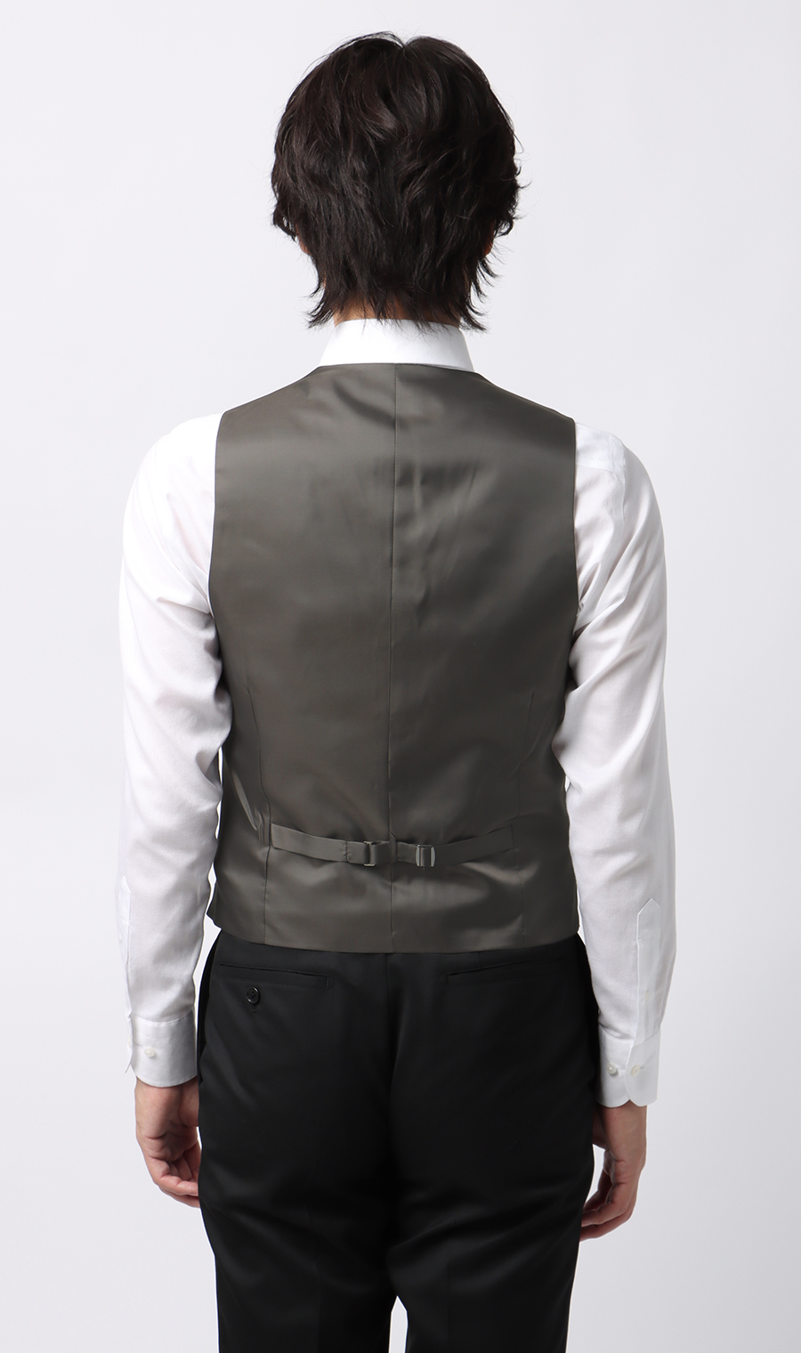 スタイリッシュベスト【シングル】【Plastics Smart】 チャコール 体型:E,号数(身長):L