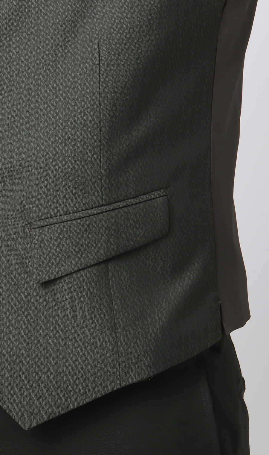 スタイリッシュベスト【シングル】【Plastics Smart】 チャコール 体型:E,号数(身長):L