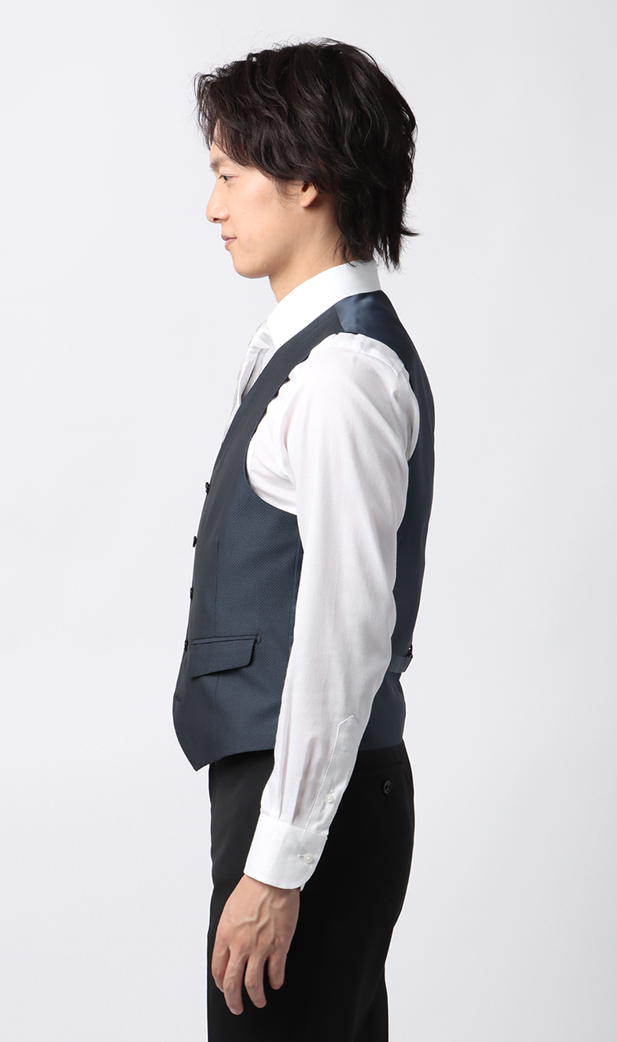 スタイリッシュベスト【シングル】【Plastics Smart】 ネイビー S