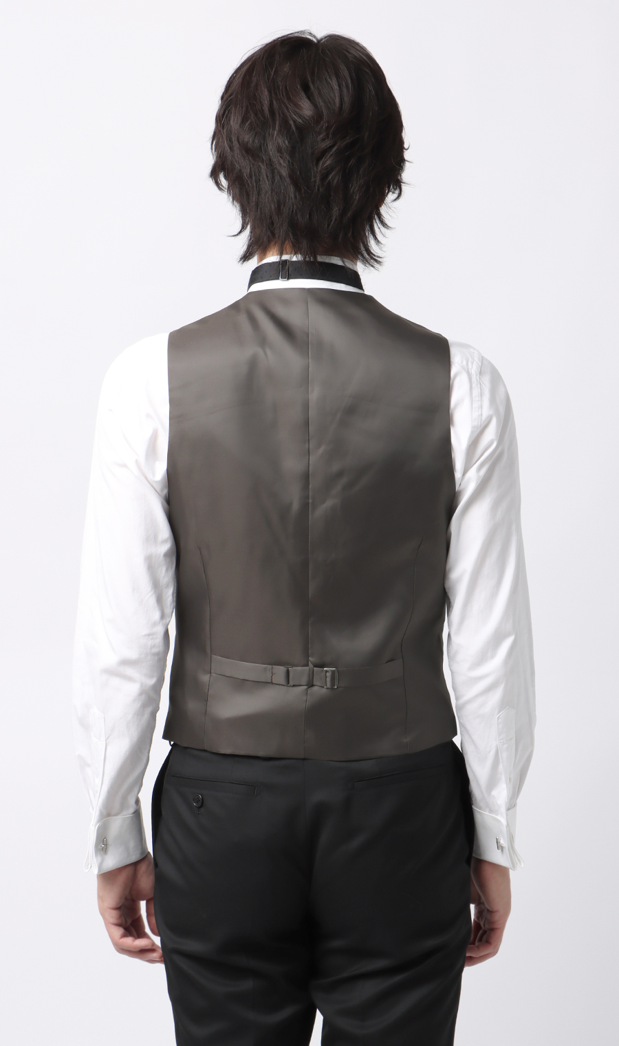 スタイリッシュベスト【シングル】【Plastics Smart】 チャコール 体型:E,号数(身長):L