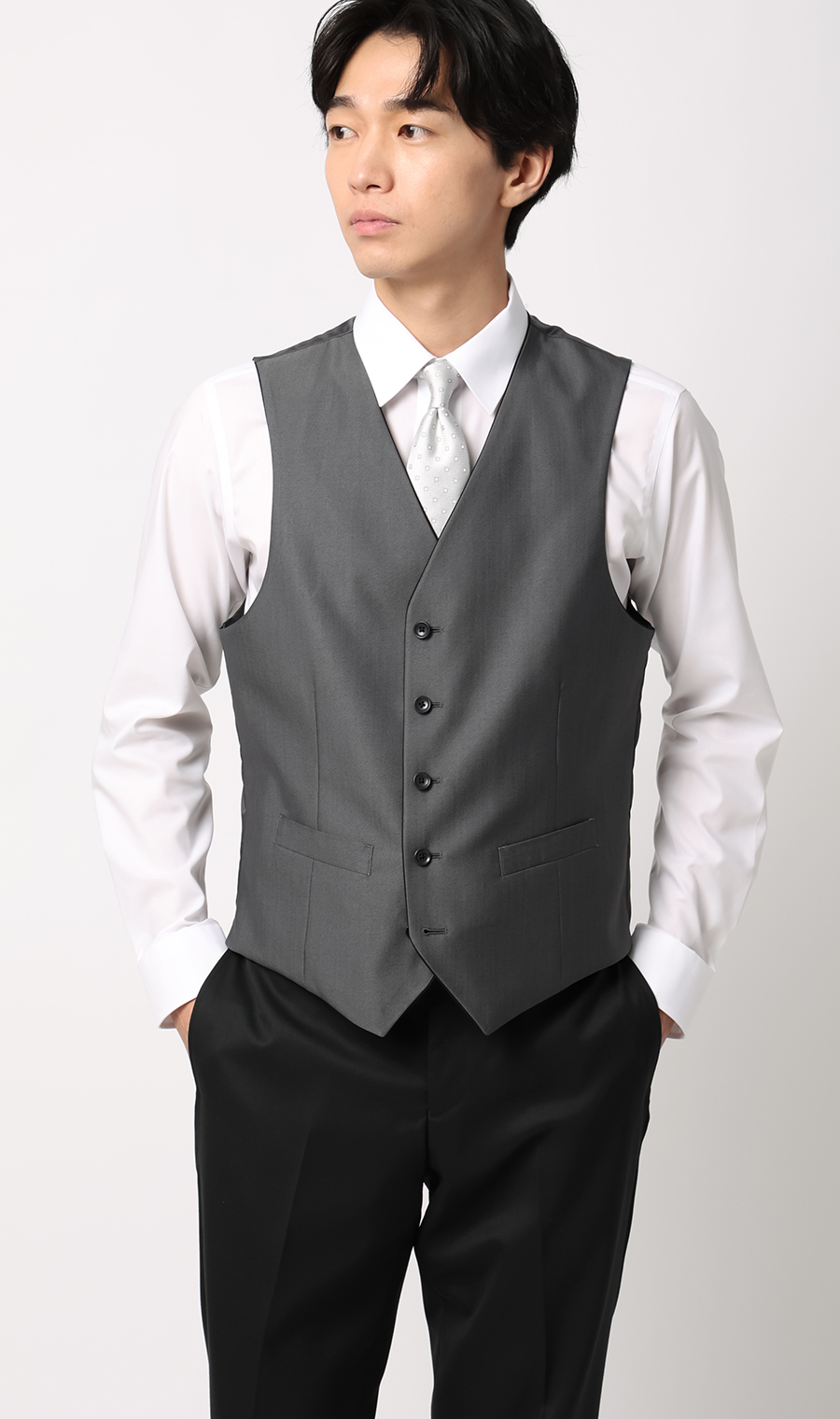 リバーシブルベスト【シングル】【Plastics Smart】 グレー SS
