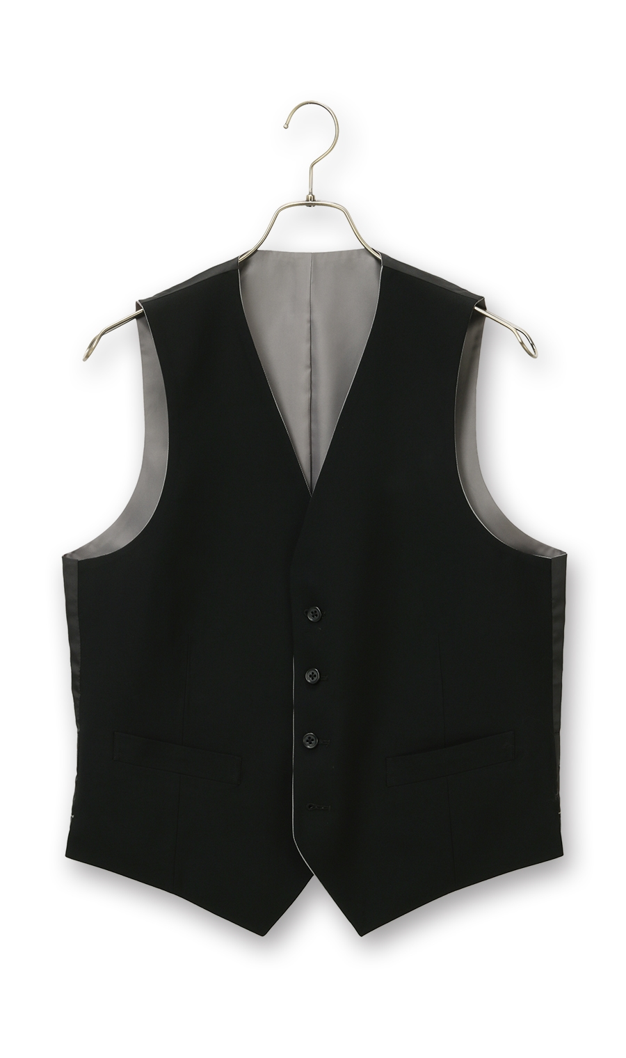 リバーシブルベスト《シングル》 グレー 体型:E体(大きいサイズ),号数（身長）:10号(195cm)