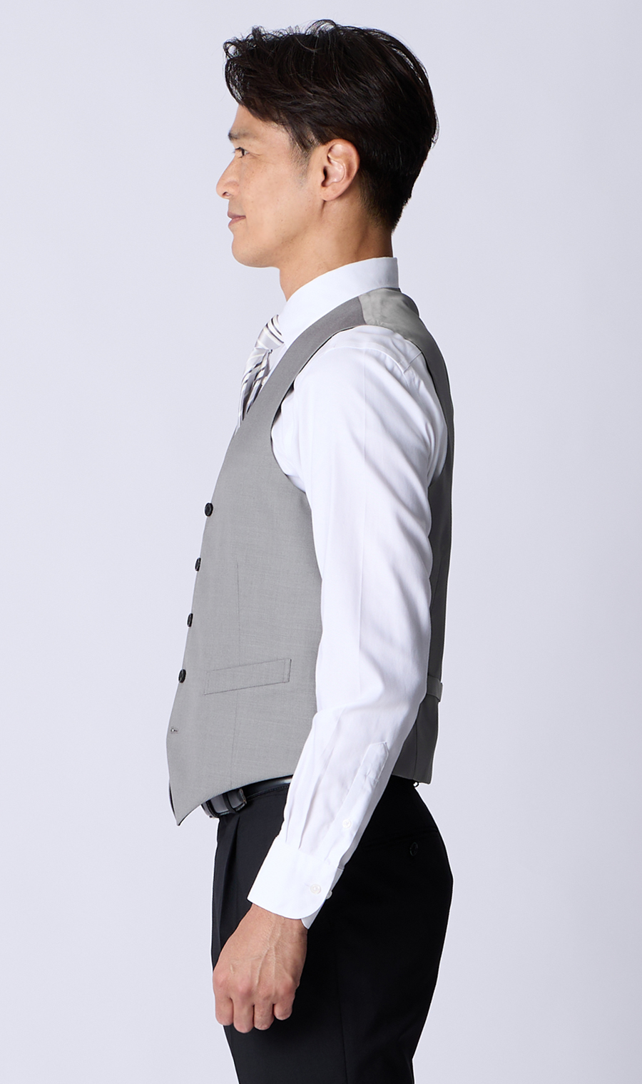 リバーシブルベスト【Plastics Smart】 ライトグレー 体型:AB体(がっちり型),号数(身長):4号(165cm)