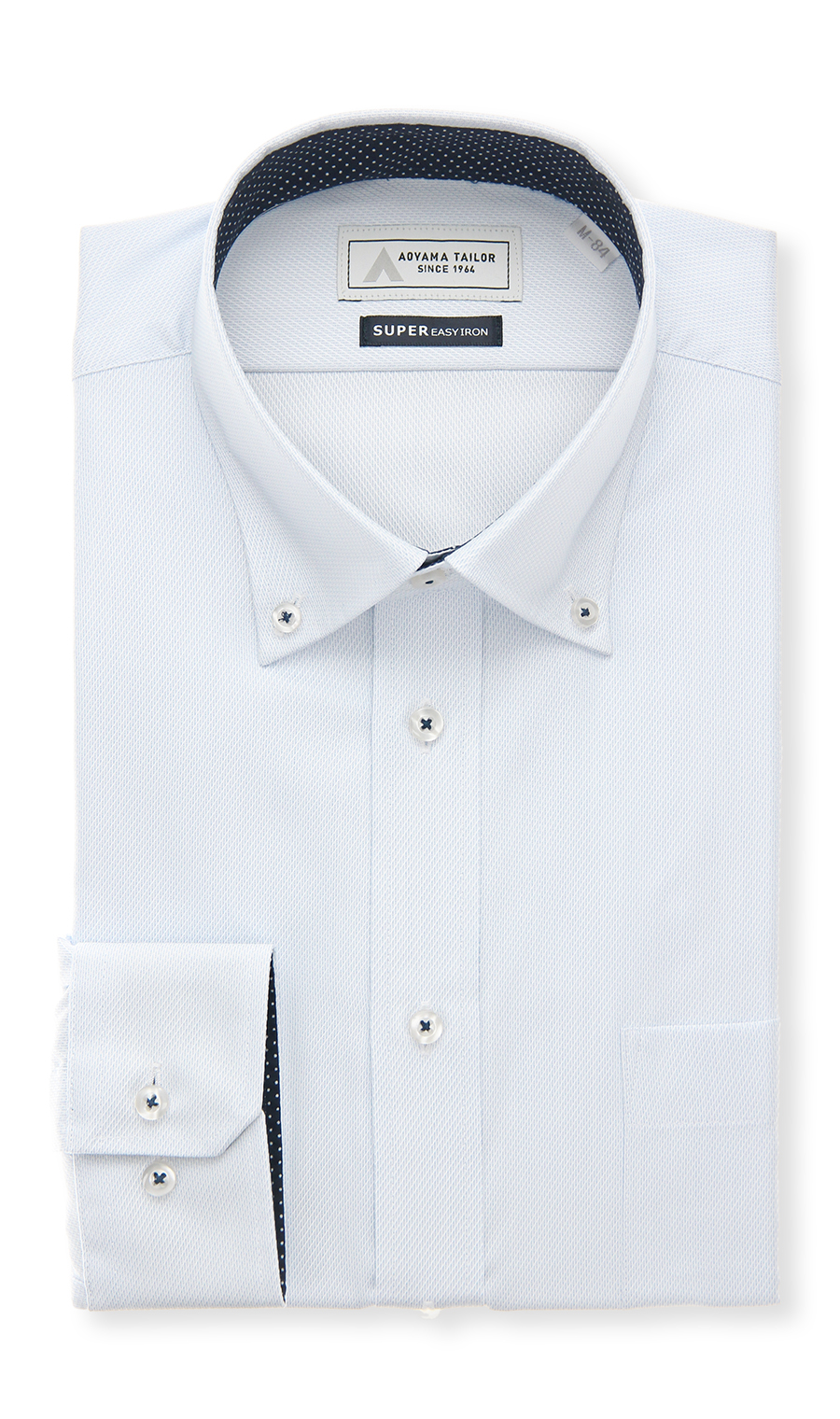 ボタンダウンワイシャツ【Ag Fresh α】 ブルー 首周り:37cm,裄丈:78cm