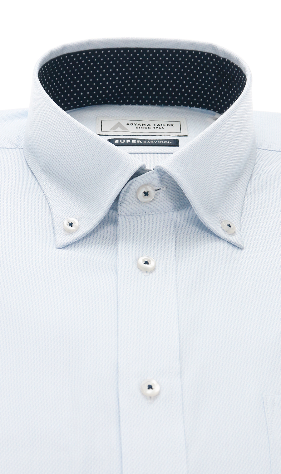ボタンダウンワイシャツ【Ag Fresh α】 ブルー 首周り:37cm,裄丈:78cm