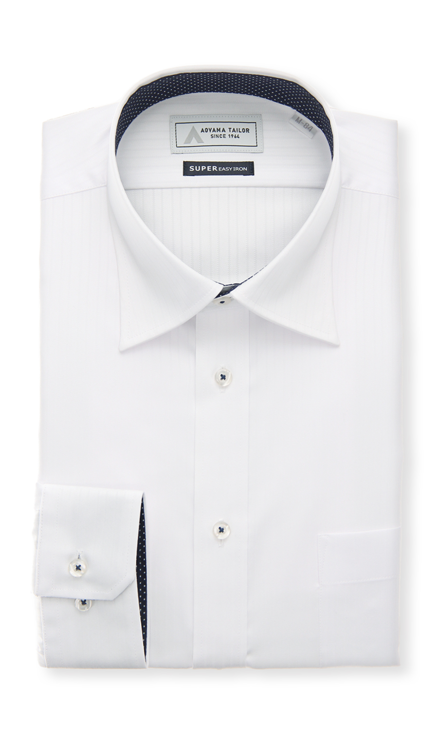 ワイドカラーワイシャツ【Ag Fresh α】 ホワイト 首周り:37cm,裄丈:78cm