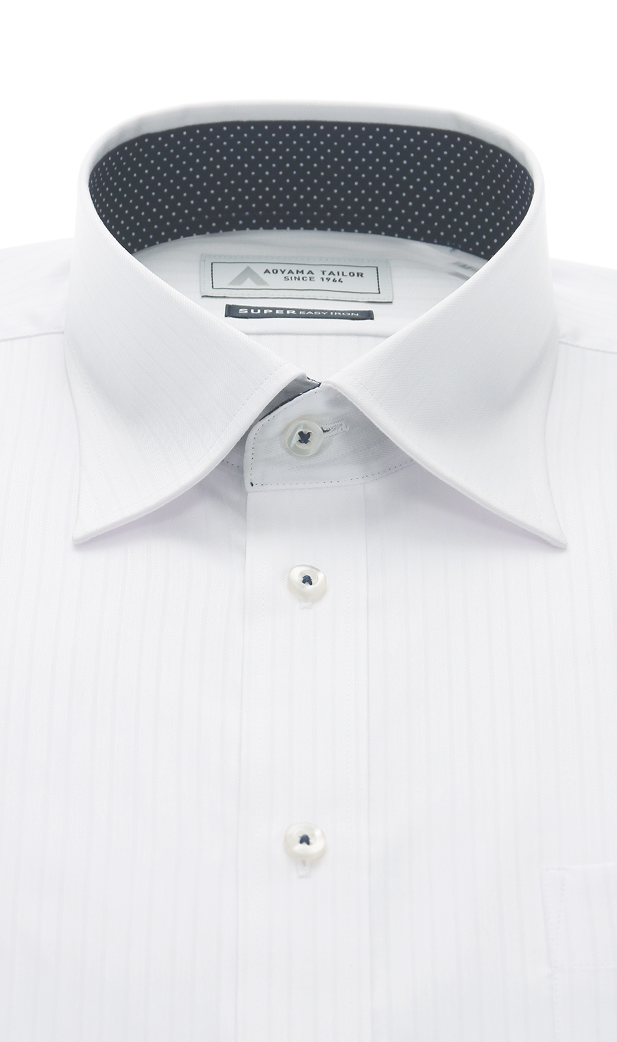 ワイドカラーワイシャツ【Ag Fresh α】 ホワイト 首周り:37cm,裄丈:78cm