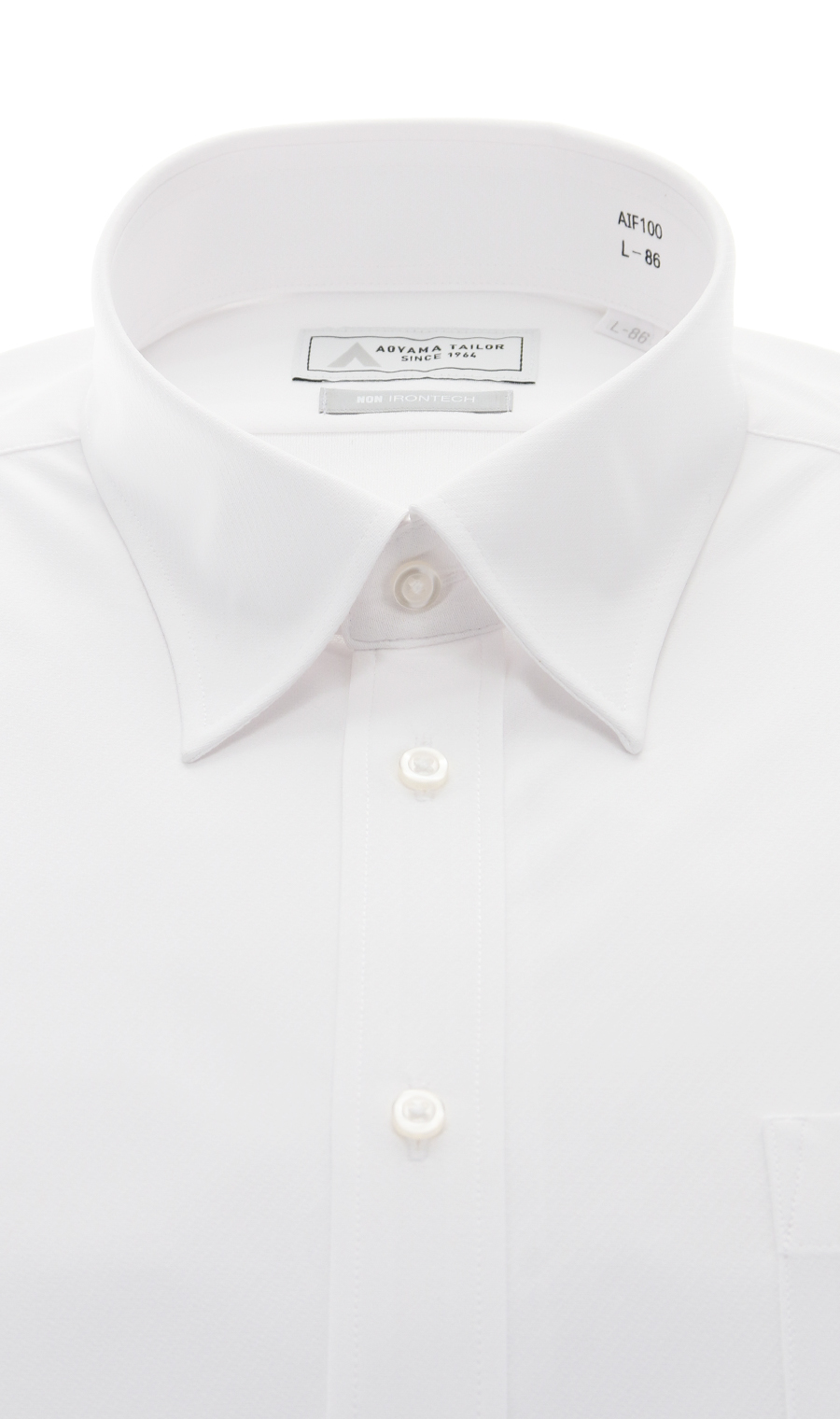 レギュラーカラーワイシャツ【NON IRONTECH】【#すごシャツ】 ホワイト 首周り:37cm,裄丈:78cm