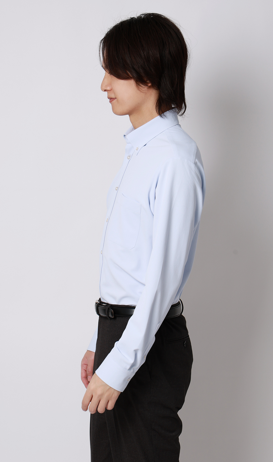 ボタンダウンワイシャツ【NON IRONTECH】【#すごシャツ】 ブルー 首周り:37cm,裄丈:78cm