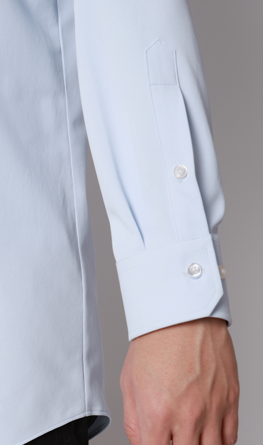 ボタンダウンワイシャツ【NON IRONTECH】【#すごシャツ】 ブルー 首周り:37cm,裄丈:78cm