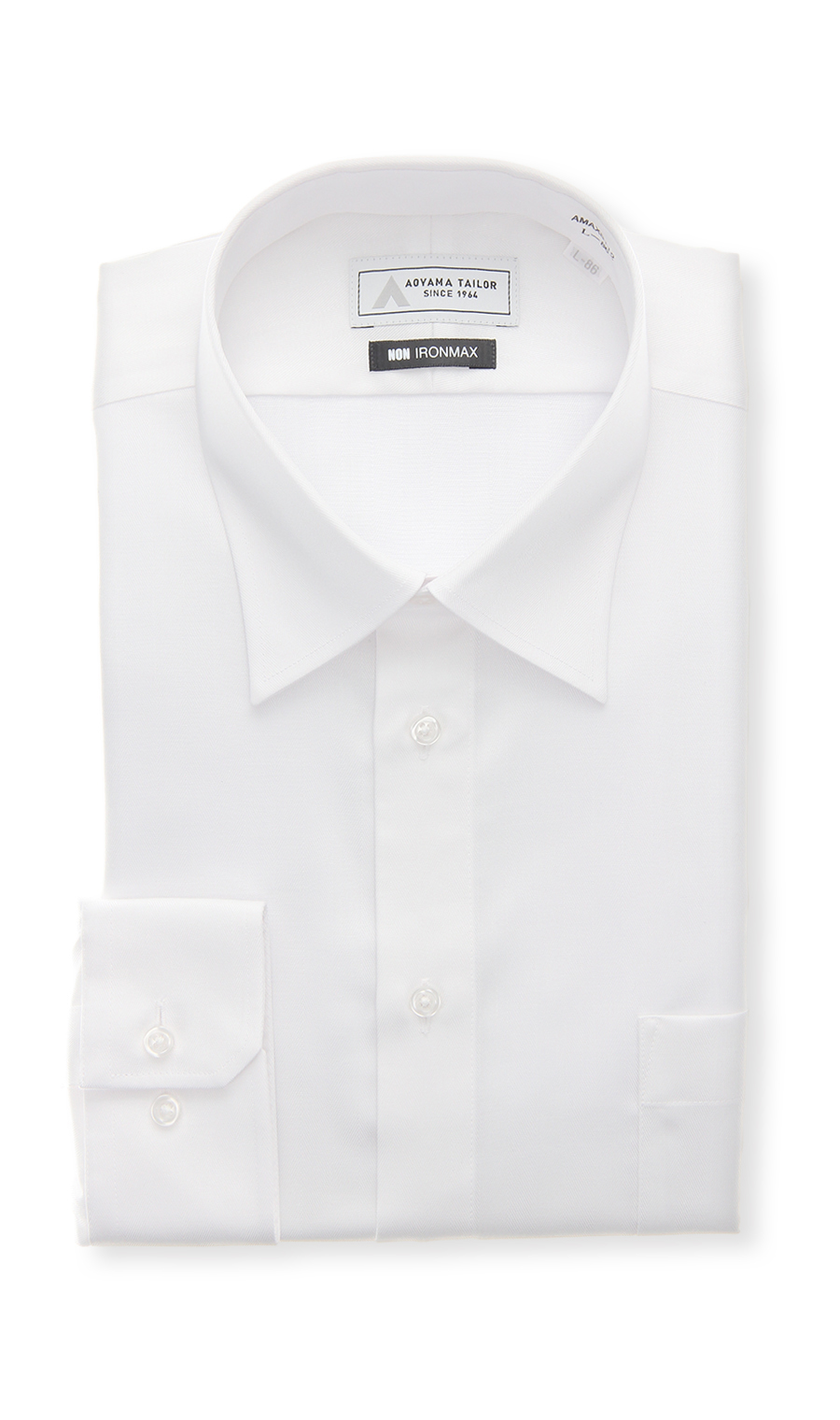 レギュラーカラーワイシャツ【NON IRONMAX】 ホワイト 首周り:41cm,裄丈:86cm