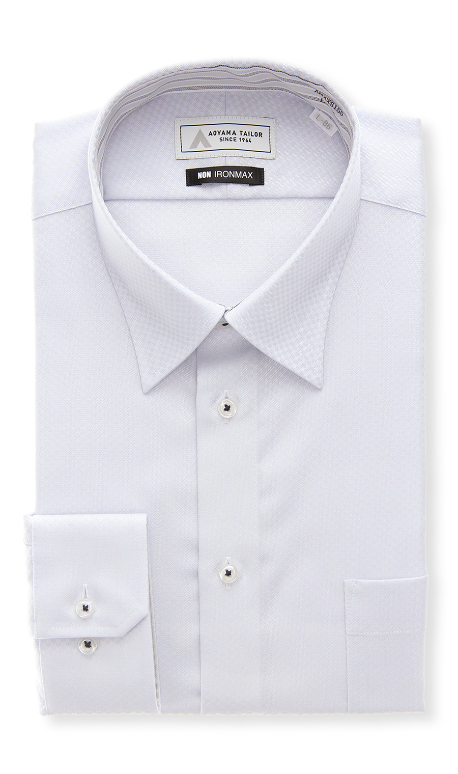 レギュラーカラーワイシャツ【NON IRONMAX】 ライトグレー 首周り:37cm,裄丈:78cm