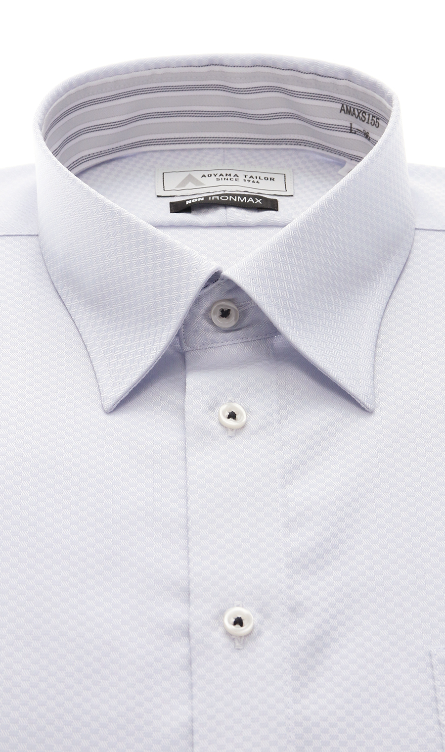 レギュラーカラーワイシャツ【NON IRONMAX】 ライトグレー 首周り:37cm,裄丈:78cm