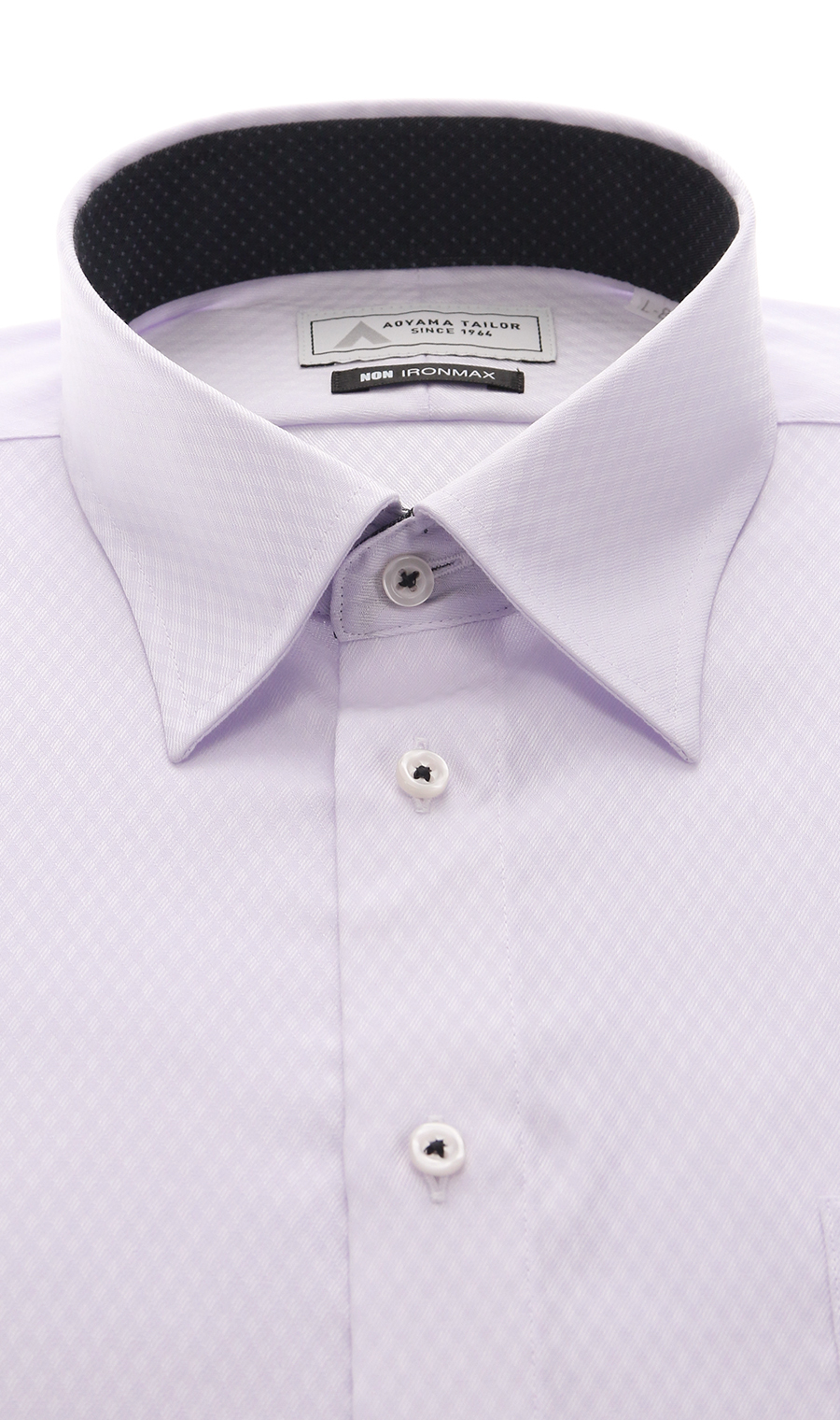 レギュラーカラーワイシャツ【NON IRONMAX】 パープル 首周り:37cm,裄丈:78cm
