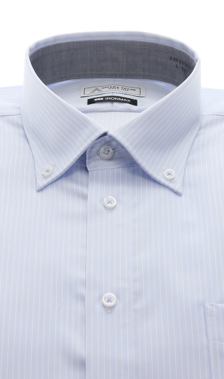 ボタンダウンワイシャツ【NON IRONMAX】 ブルー 首周り:37cm,裄丈:78cm