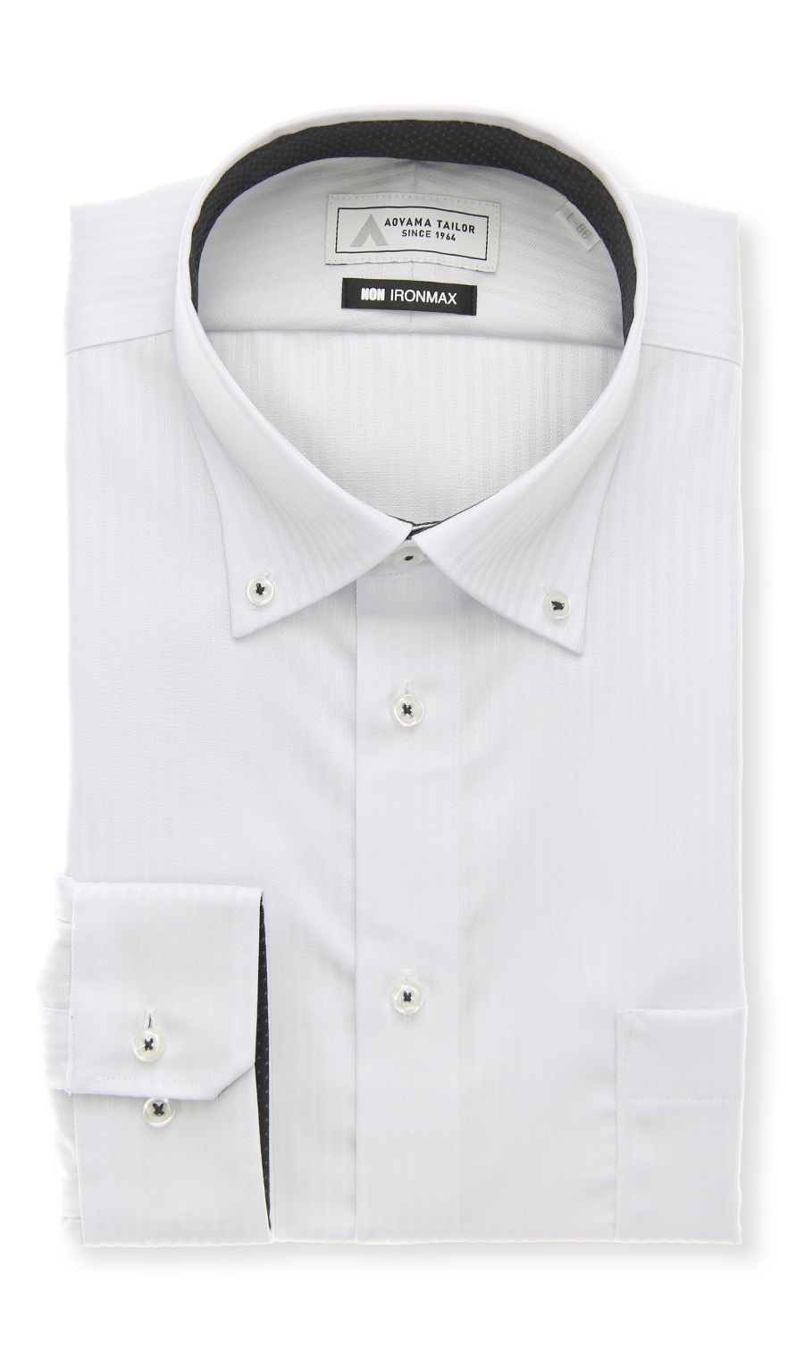 ボタンダウンワイシャツ【NON IRONMAX】 パープル 首周り:37cm,裄丈:78cm