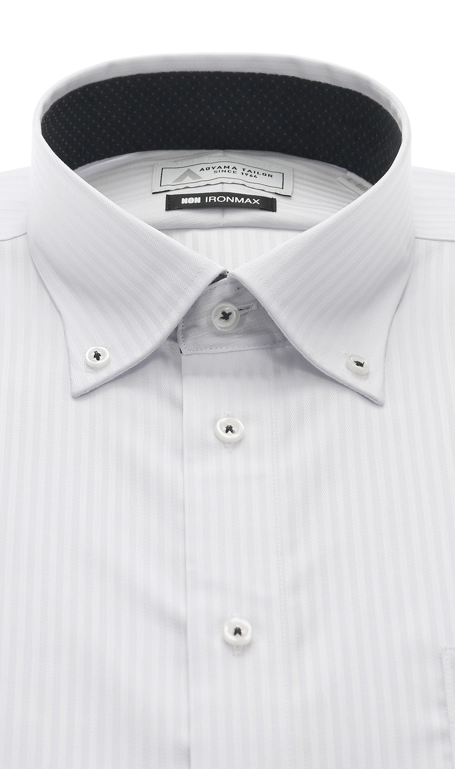 ボタンダウンワイシャツ【NON IRONMAX】 パープル 首周り:37cm,裄丈:78cm