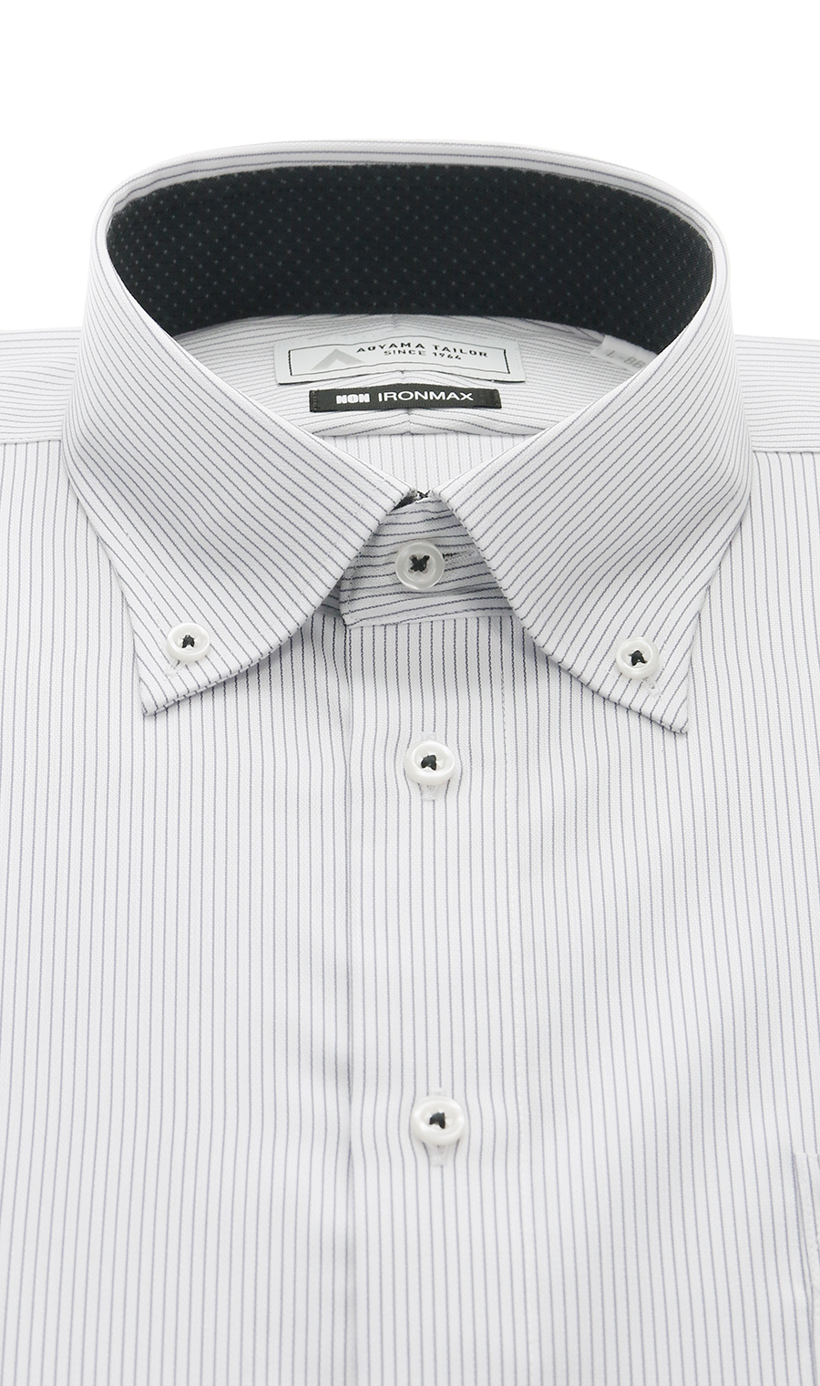 ボタンダウンワイシャツ【NON IRONMAX】 グレー 首周り:39cm,裄丈:80cm