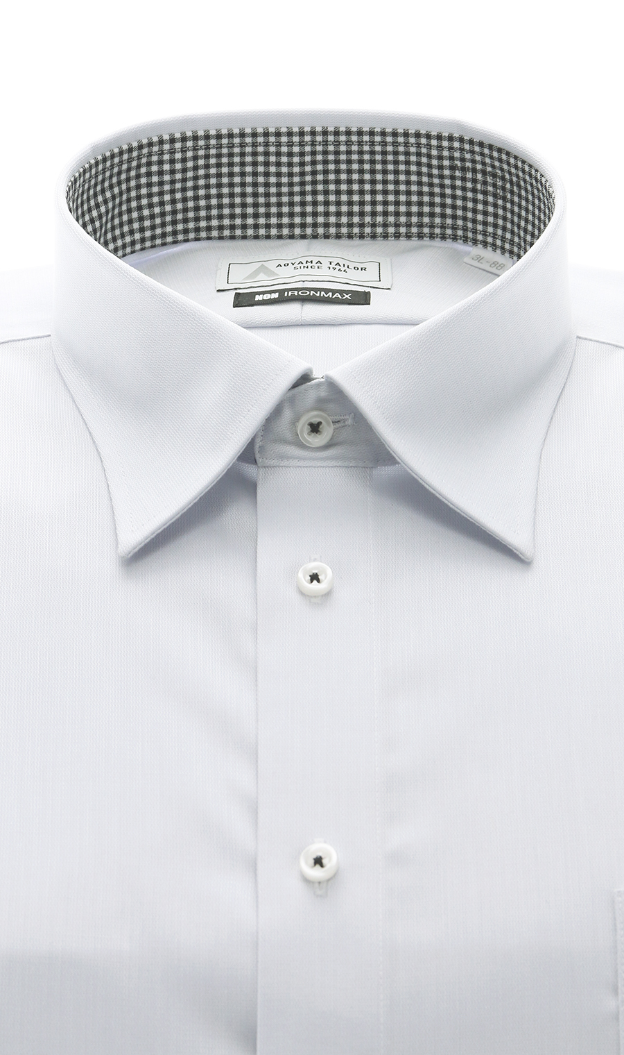 ワイドカラーワイシャツ【キング&トール】【NON IRONMAX】 グレー 首周り:45cm,裄丈:84cm