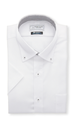 ボタンダウンワイシャツ【半袖】【涼】【NON IRONMAX】