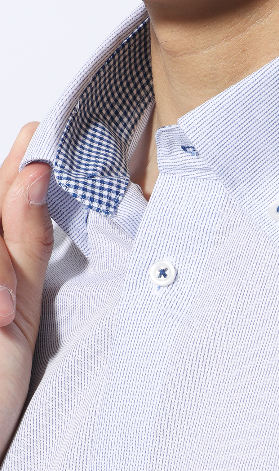 ボタンダウンワイシャツ【半袖】【NON IRONMAX】【COOL TECHNOLOGY】 ブルー 首周り:37cm,裄丈:00