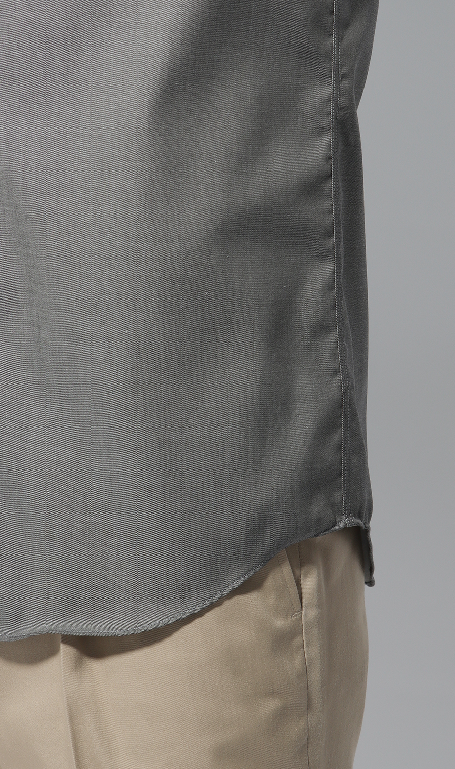 ボタンダウンワイシャツ【半袖】【NON IRONMAX】【COOL TECHNOLOGY】 グレー 首周り:37cm,裄丈:00