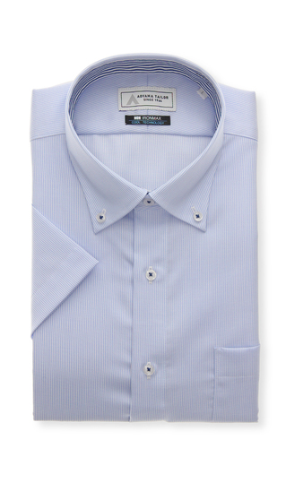 ボタンダウンワイシャツ【半袖】【涼】【NON IRONMAX】