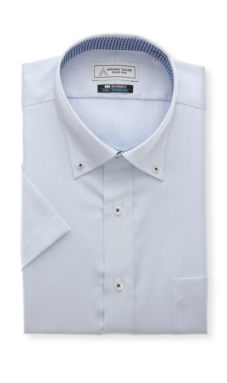 ボタンダウンワイシャツ【半袖】【涼】【NON IRONMAX】